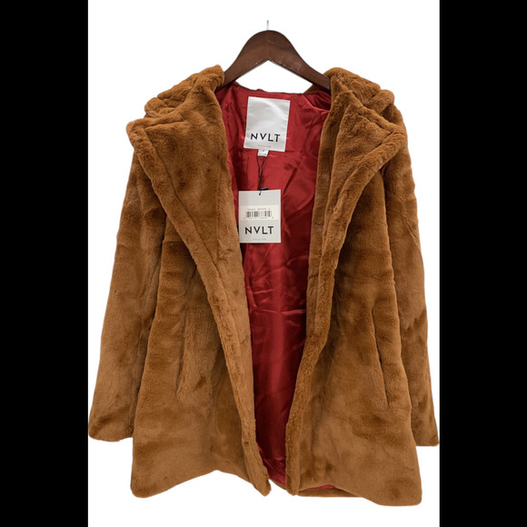 NVLT Jackets & Blazers - NVLT Multicolor Faux Fur Jacket Brown - Regular